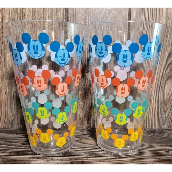 Disney Other - Disney Mickey Mouse Cups/Tumblers, Plastic with colorful Mickey Mouse Faces.